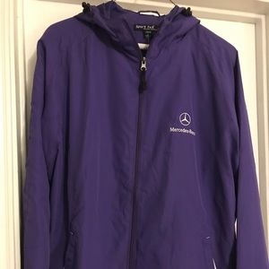 New.  Ladies Mercedes hooded Windbreaker coat